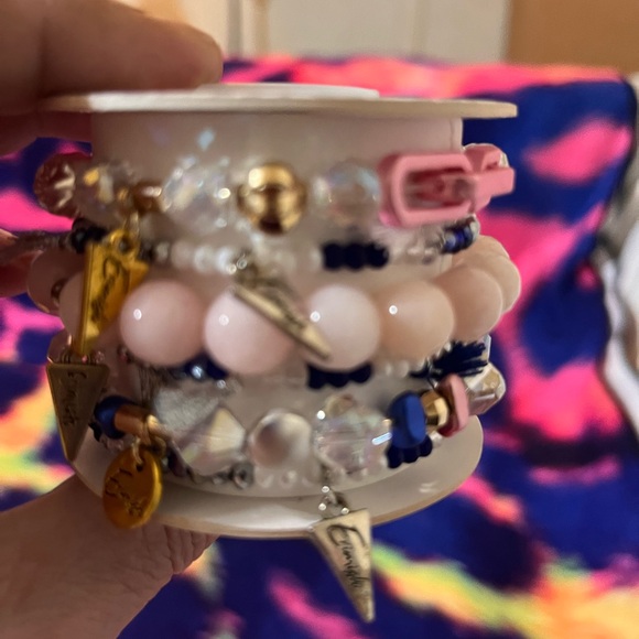 Blushing Navy Springs Shimmer Bracelet Stack - Picture 6 of 7